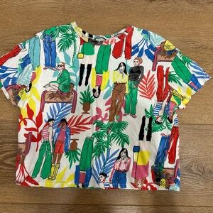Zara Multicolor Graphic Tee